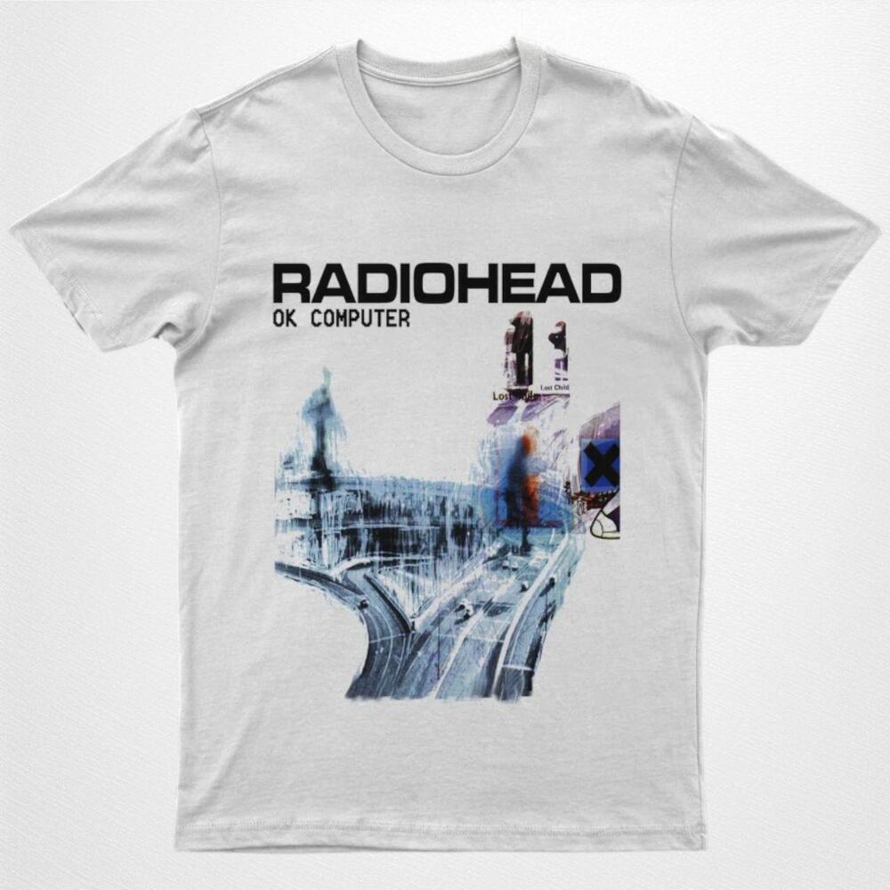 Radiohead Ok Computer 1997 Graphic T-Shirt  Gildan Reprinted Shirt.